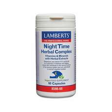Lamberts Night Time Herbal Complex Συμπλήρωμα Διατροφής για την Βελτίωση του Ύπνου, 60 Κάψουλες