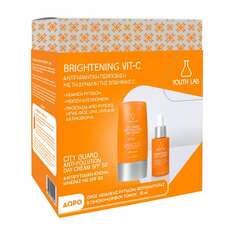 Youth Lab. Promo Brightening Vit-C Σετ με Αντιρυτιδική Κρέμα Ημέρας με SPF 50, 40ml & Δώρο Brightening Vit-C Ορός 15ml, 1σετ