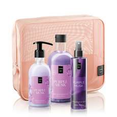 Lavish Care Purple Musk - Body Care Bag Set Σετ περιποίησης σώματος με νεσεσέρ