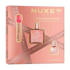Nuxe Infinite Glow In Pink Huile Prodigieuse Or Florale 50ml, Huile Prodigieuse Florale 10ml, Very Rose, Plumping Lip Serum 8ml