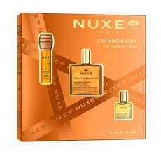 Nuxe The Infinite Glow Set Huile Prodigieuse® Or 50ml, Huile Prodigieuse® 10ml, Rêve de Miel Honey lip care 10ml