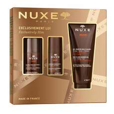 Nuxe Exclusively Him Set Moisturizing Multi-Purpose Gel 50 ml, Multi-Use Shower Gel 200 ml, 4-hr Protection Deodorant 50 ml