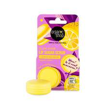 Organic Shop Lip Sugar Scrub Cherry Macaron με Εκχύλισμα Κερασιού για Απαλά & Ενυδατωμένα Χείλη, 10ml