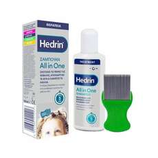 Hedrin All in One Anti-Lice Comb & Shampoo Θεραπευτικό Σαμπουάν Για Τις Ψείρες 100ml
