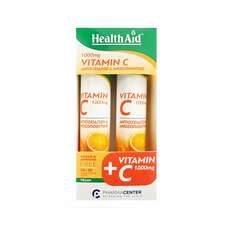 HEALTH AID Promo Vitamin C 1000mg Orange Βιταμίνη C με Γεύση Πορτοκάλι 1+1 ΔΩΡΟ, 2x20eff.tabs