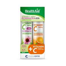 Health Aid Promo Pack Vitamin C 1000mg Echinacea Zinc, 20tabs & Vitamin C 1000mg, 20tabs