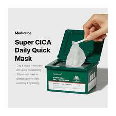 Medicube Super Cica Daily Quick Mask Set of Soothing Face Masks in a Sheet 30pcs/300g