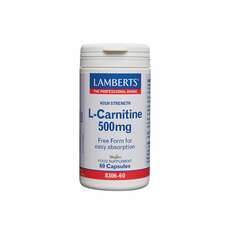 Lamberts High Strength L-Carnitine 500mg 60 Κάψουλες