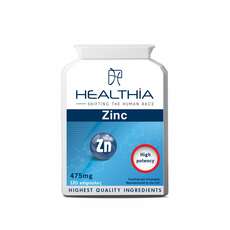 Healthia Zinc 475mg, Συμπλήρωμα Διατροφής με Ψευδάργυρο, 120 caps