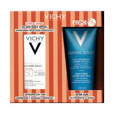 Vichy Promo Vichy Capital Soleil SPF50+ UV-Age Daily 40ml & Δώρο Soothing After-Sun Milk 100ml