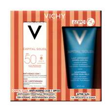 Vichy Promo Capital Soleil Anti-Ageing 3 in 1 SPF50 50ml & Δώρο Soothing After-Sun Milk 100ml