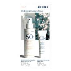 Korres Yoghurt Hydrating Suncare Ritual Sunscreen Spray Face & Body SPF50+ 150 ml + Cooling After Sun Gel 50 ml
