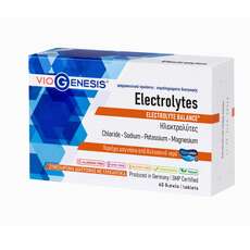VioGenesis Electrolytes Συμπλήρωμα διατροφής ηλεκτρολυτών με γλυκαντικό 60 tabs