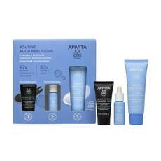 Apivita Promo Aqua Beelicious Ελαφριάς Υφής, 40ml & Booster, 10ml & Μαύρο Gel Καθαρισμού, 15ml