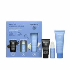 Apivita Promo Aqua Beelicious Rich Cream, 40ml & Booster, 10ml & Black Cleansing Gel, 15ml