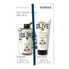 Korres Πακέτο Pure Greek Olive Sea Salt Αφρόλουτρο 250ml & Κρέμα Σώματος 200ml
