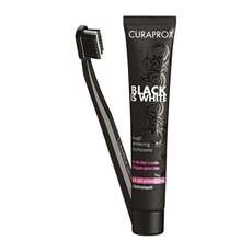 Curaprox Black Is White Toothpaste Whitening Fresh Lime-Mint 90ml & Οδοντόβουρτσα CS 5460