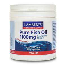 Lamberts Pure Fish Oil 1100MG για τη Διατήρηση της Υγείας της Καρδιάς με Ωμέγα 3, 180caps
