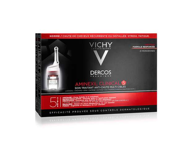 Vichy Dercos Aminexil Clinical 5 Men Πρόγραμμα Κατά της Τριχόπτωσης 21x6ml