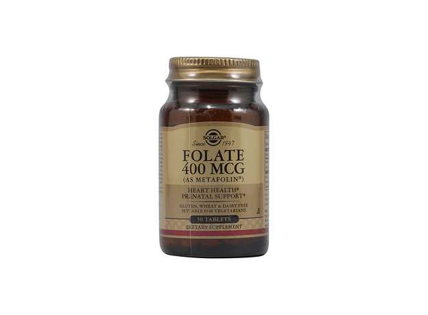 Solgar Folate 400μg (as Metafolin) Συμπλήρωμα Διατροφής με Φολικό Οξύ, 50 tabs