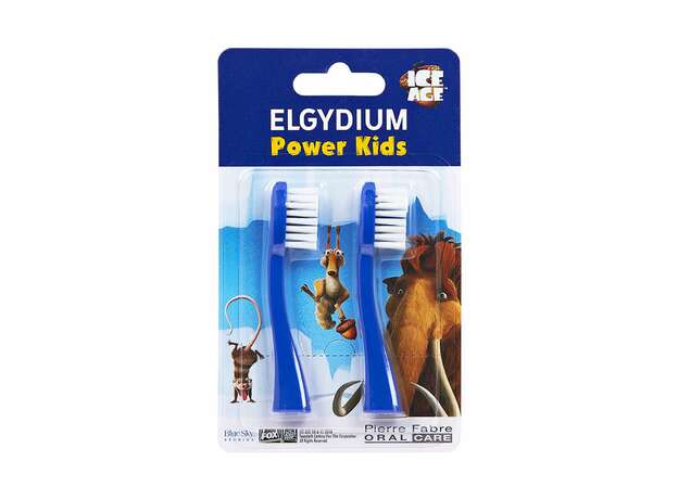Pierre Fabre Oral Care Elgydium Power Kids Ανταλλακτικά Βουρτσάκια Μπλε 2τεμ