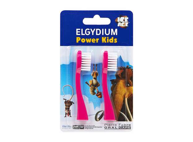 Pierre Fabre Oral Care Elgydium Power Kids Ανταλλακτικά Βουρτσάκια Ροζ 2τεμ