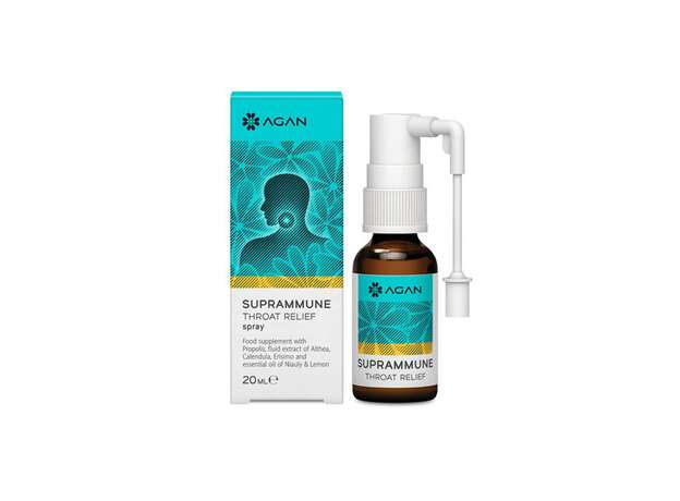 Agan Suprammune Throat Spray 20ml (Προστασία & Αντιμετώπιση του Ερεθισμένου Λαιμού - Πονόλαιμος & Βραχνάδα)