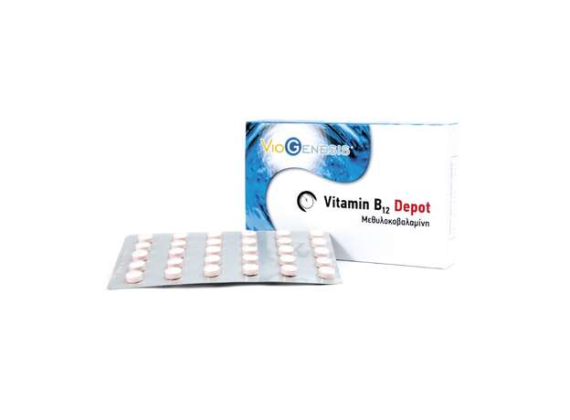 Viogenesis Vitamin B12 Depot Μεθυλοκοβαλαμίνη 30 Δισκία