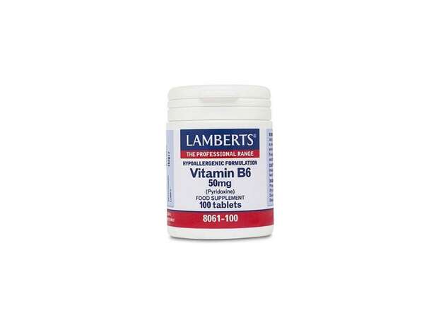 Lamberts Vitamin B6 50mg (Pyridoxine) 100 ταμπλέτες