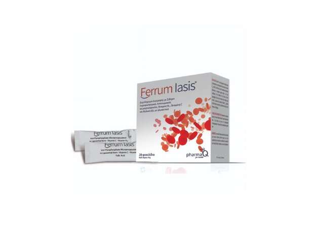 Pharma Q Ferrum Iasis 28φακελάκια (Συμπλήρωμα Διατροφής για την Έλλειψη Σιδήρου)