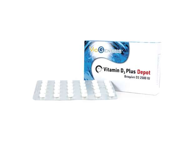 Viogenesis Vitamin D3 Plus Depot 2500 IU 90 Δισκία