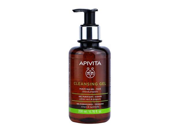 Apivita Cleansing Gel Καθαρισμού για το Πρόσωπο με Lime & Πρόπολη  200ml
