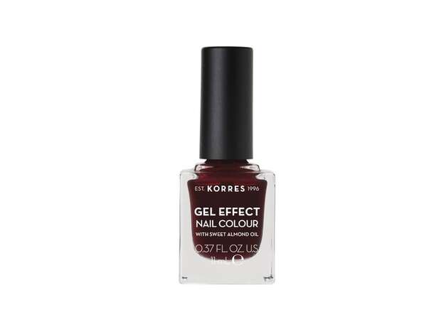 Korres Βερνίκι Νυχιών Gel Effect Nail Colour 57 Burgundy Red 11ml