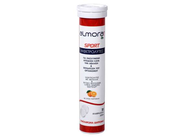 Elpen Almora Plus Sport για Αθλητές- Ηλεκτρολύτες με Ασβέστιο, Μαγνήσιο και Citrus Sinensis- Για ενισχυμένη απόδοση στην άθληση & ενυδάτωση  20 Αναβράζοντα Δισκία