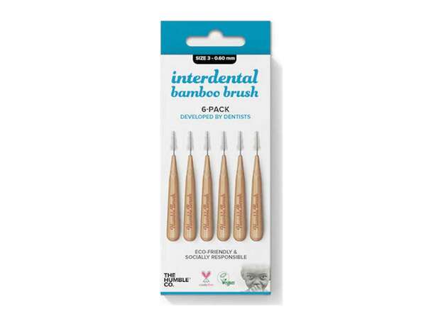 The Humble Co. Interdental Bamboo Brush Size 3 - 0.60 mm Blue 6τμχmenu 0,0