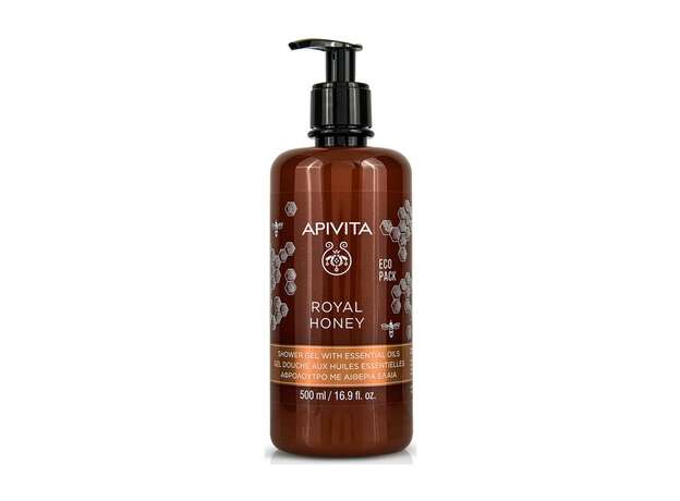 Apivita Royal Honey Shower Gel with Essential Oils 500ml Eco Pack