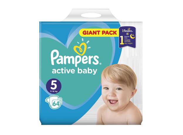 Pampers Active Baby Giant Pack No.5 (11-16kg) 64τμχ