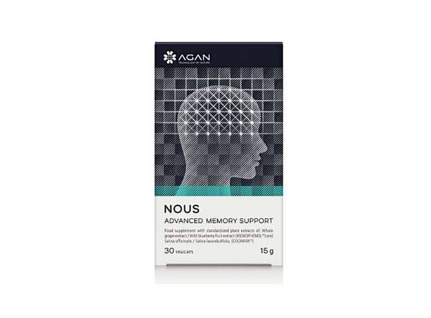Agan Nous Advanced Memory Support Συμπλήρωμα Διατροφής Για Τη Μνήμη, Τη Συγκέντρωση & Την Πνευματική Διαύγεια, 30 vegicaps