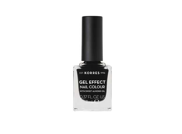 Korres Gel Effect Nail Colour 100 Black 11ml