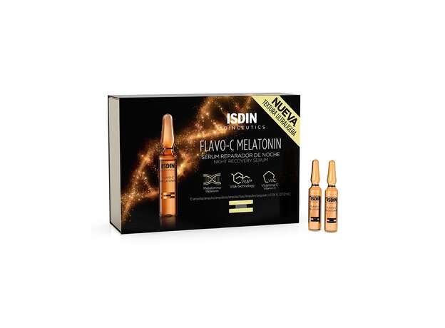 Isdin Flavo-C Melatonin (Ορός Επανόρθωσης για τη Νύχτα) 30 ampoules x 2ml