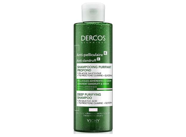 Vichy Dercos Anti-Dandruff K Deep Purifying Shampoo Σαμπουάν Κατά της Πιτυρίδας, Ιδανικό για το Ευαίσθητο Τριχωτό 250ml