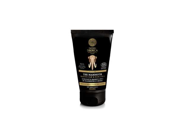 Natura Siberica The Mammoth Men Shaving Κρεμώδης αφρός ξυρίσματος & Μάσκα, 2 σε 1, κατάλληλο για όλους τους τύπους δέρματος, 150 ml