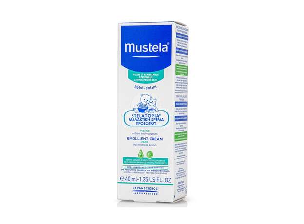 Mustela Stelatopia Emollient Face Cream Κρέμα Προσώπου, 40ml