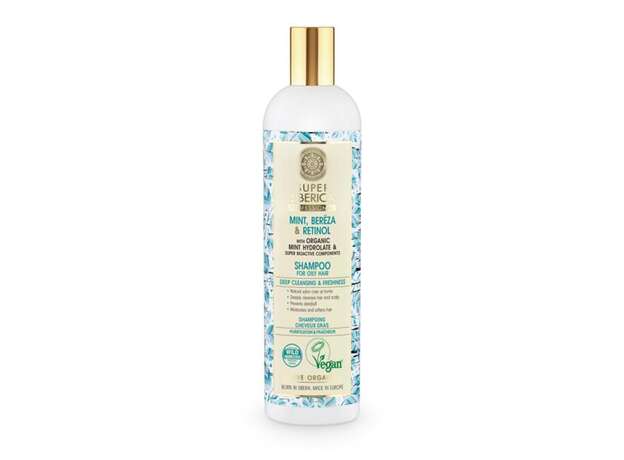 Natura Siberica Super Siberica Mint, Bereza & Retinol Shampoo Για Βαθύ Καθαρισμό Και Φρεσκάδα, Για Λιπαρά Μαλλιά 400ml