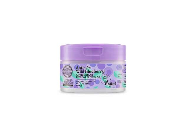 Natura Siberica Blueberry Siberica, Αντιοξειδωτικά Peeling Pads Προσώπου, 20τμχ