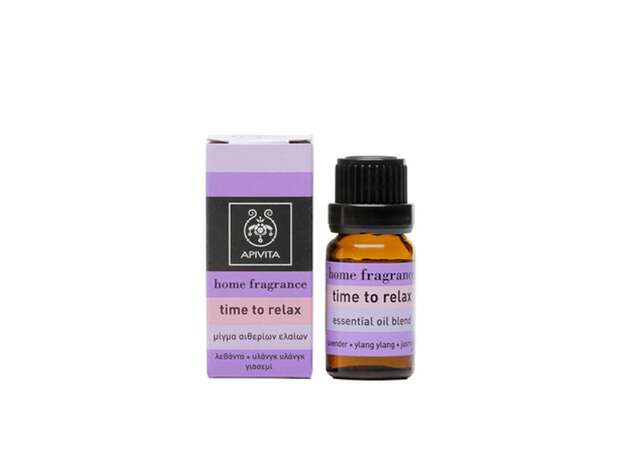 Apivita Essential Oil Time Τo Relax Μίγμα Αιθερίων Ελαίων με Λεβάντα, Γιασεμί & Υλανγκ Υλανγκ, 10ml