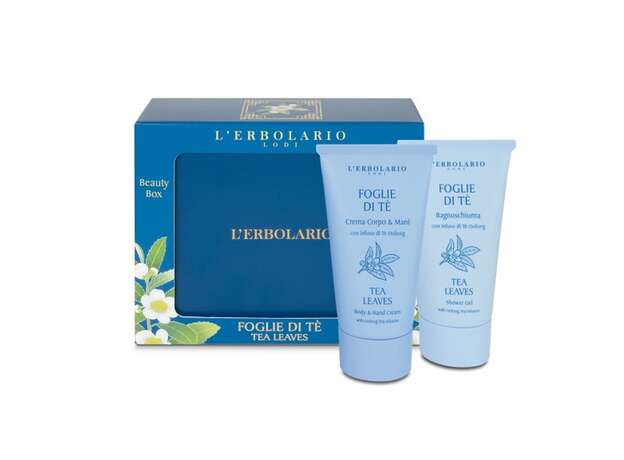L 'Erbolario Foglie Di Te Beauty Box Shower Gel 75ml & Body Cream 75ml
