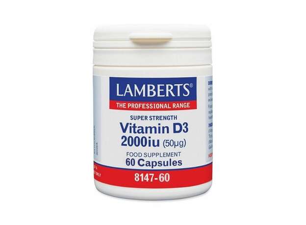 Lamberts Vitamin D3 2000iu 50μg 60 καψουλες