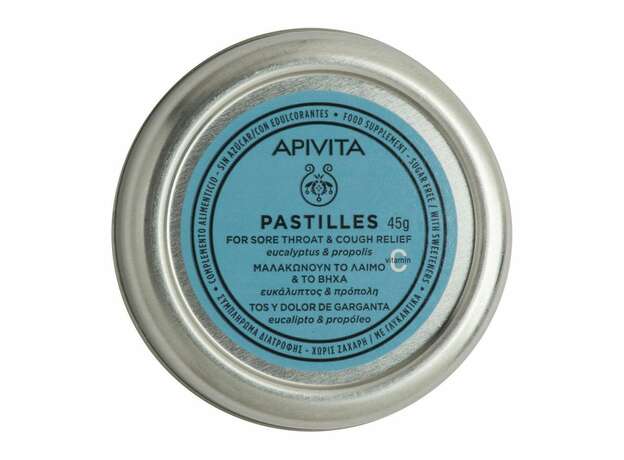 Apivita Pastilles Παστίλιες για τον Πονεμένο Λαιμό & το Βήχα με Ευκάλυπτο & Πρόπολη 45g