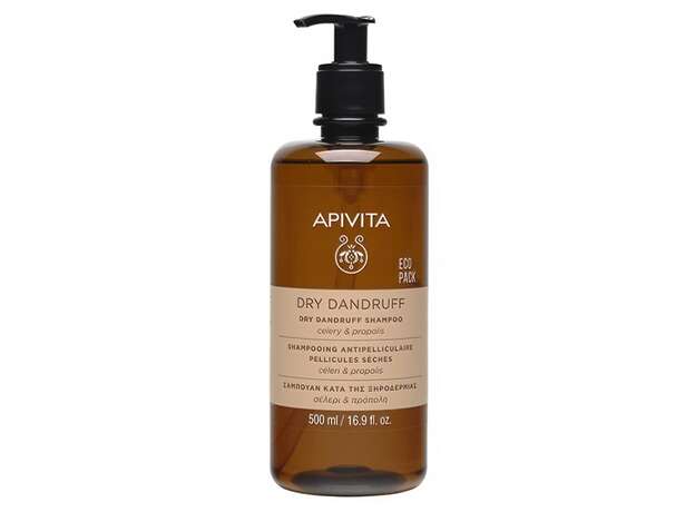 Apivita Dry Dandruff Shampoo Eco Pack Σαμπουάν κατά της Ξηροδερμίας με Σέλερι και Προπόλη 500ml